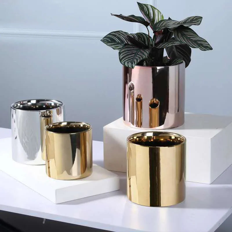 décoration de jardin pot en céramique pour plantes vertes et succulentes - vue 4 sur 9