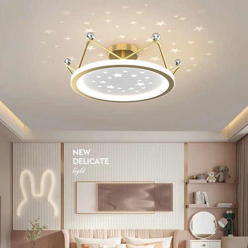 Modern minimalist ceiling light for children's room decor - vue 3 sur 7