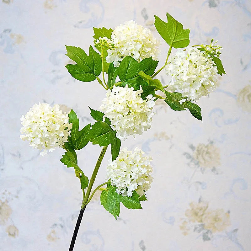 hortensia boule de neige luxe fleurs artificielles pour décoration intérieure - vue 4 sur 8