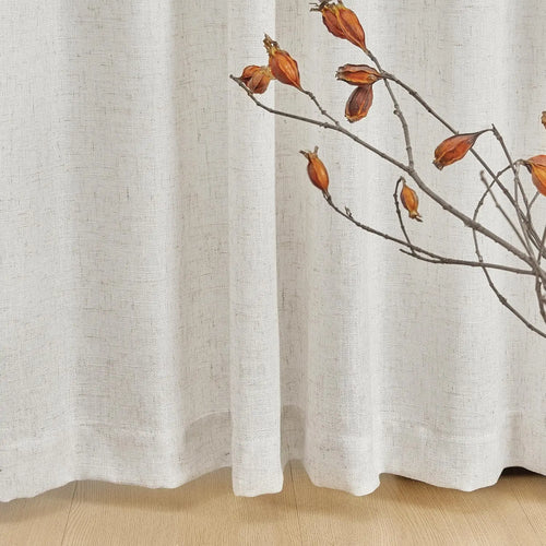 Voilage sur mesure style lin moderne grande hauteur