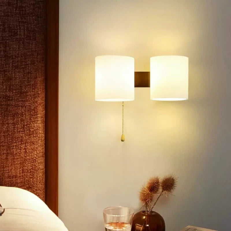 applique murale en bois avec ampoule led pour intérieur
