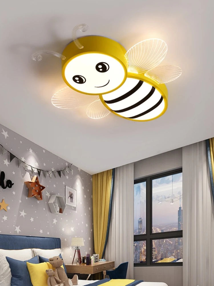 plafonnier led dessin animé petite abeille décoration maternelle moderne - vue 7 sur 9