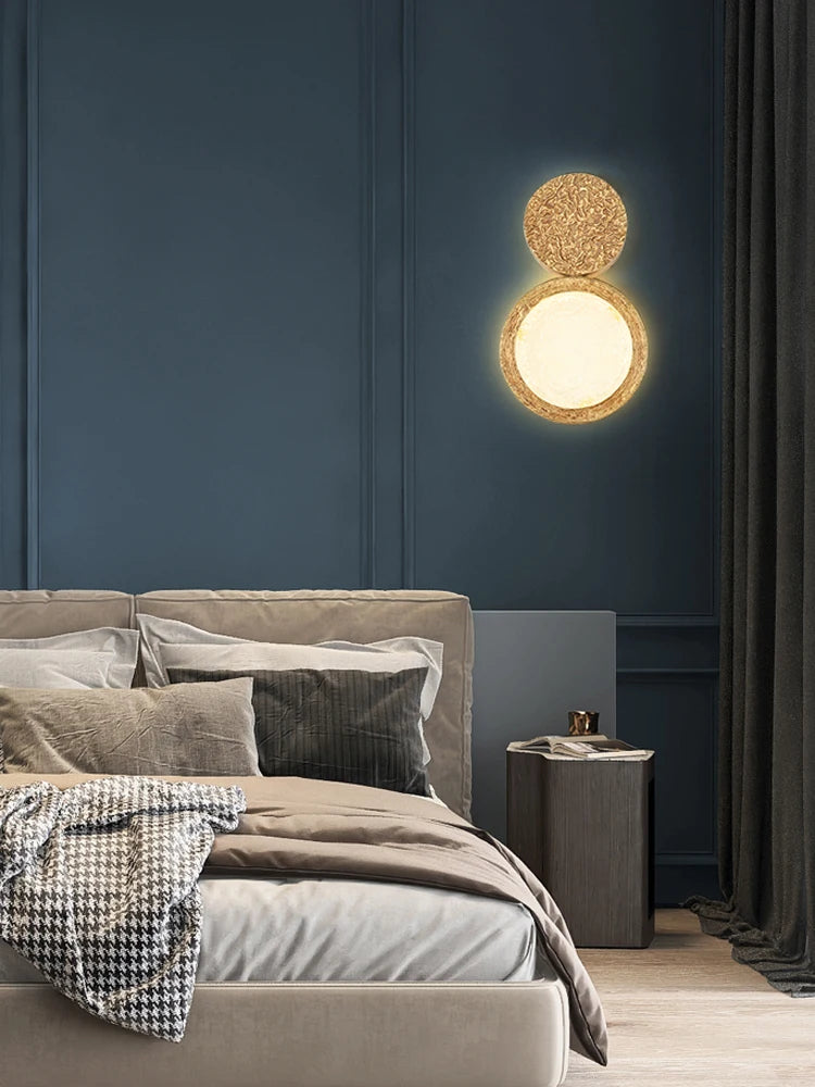 applique murale art déco en cuivre avec miroir magique décoratif - vue 4 sur 9