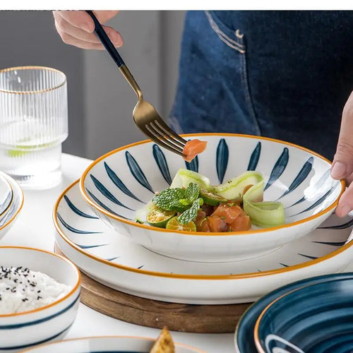 Assiette porcelaine japonaise profonde 18 cm pour soupe