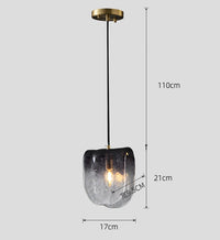 Suspension moderne en verre dégradé pour décoration artistique