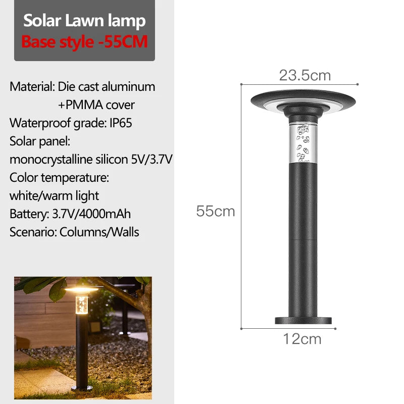 lampe solaire de jardin étanche led pour extérieur - vue 11 sur 12
