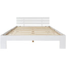 EU STOCK Wooden bed Double bed, headboard, slatted grille -200 x 140cm solid wood FSC Solid wood double bed