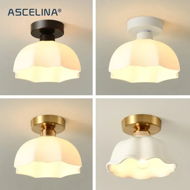 Plafonnier moderne à leds pour balcon et porche en verre - vue 4 sur 15