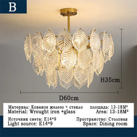 lustre moderne en verre pour décoration intérieure élégante et raffinée