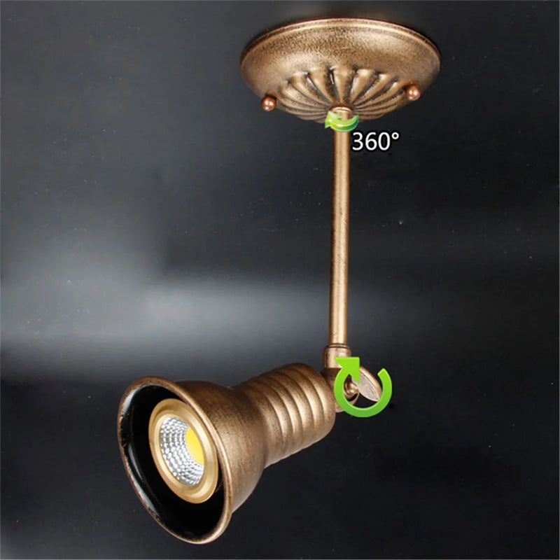 Mini lampe suspendue rustique avec douille E27 en céramique