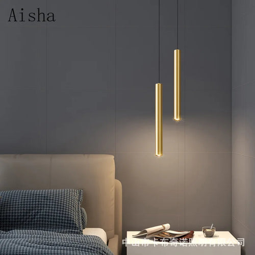Minimalist copper pendant light for interior decoration - vue 2 sur 12