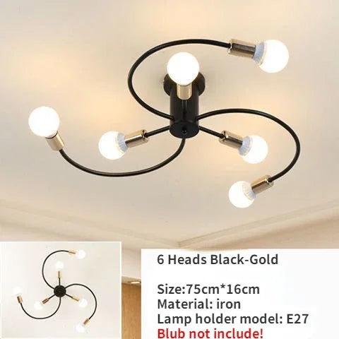 Minimalist Nordic ceiling light ideal for living room, restaurant or children's room - vue 8 sur 16