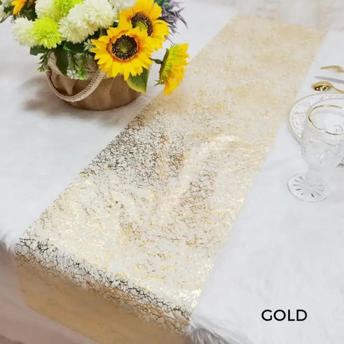 Chemin de table rose gold paillettes brillantes fête