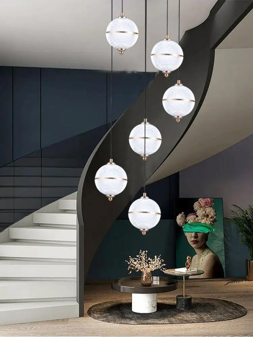 suspension boule acrylique moderne pour restaurant et bar - vue 5 sur 16
