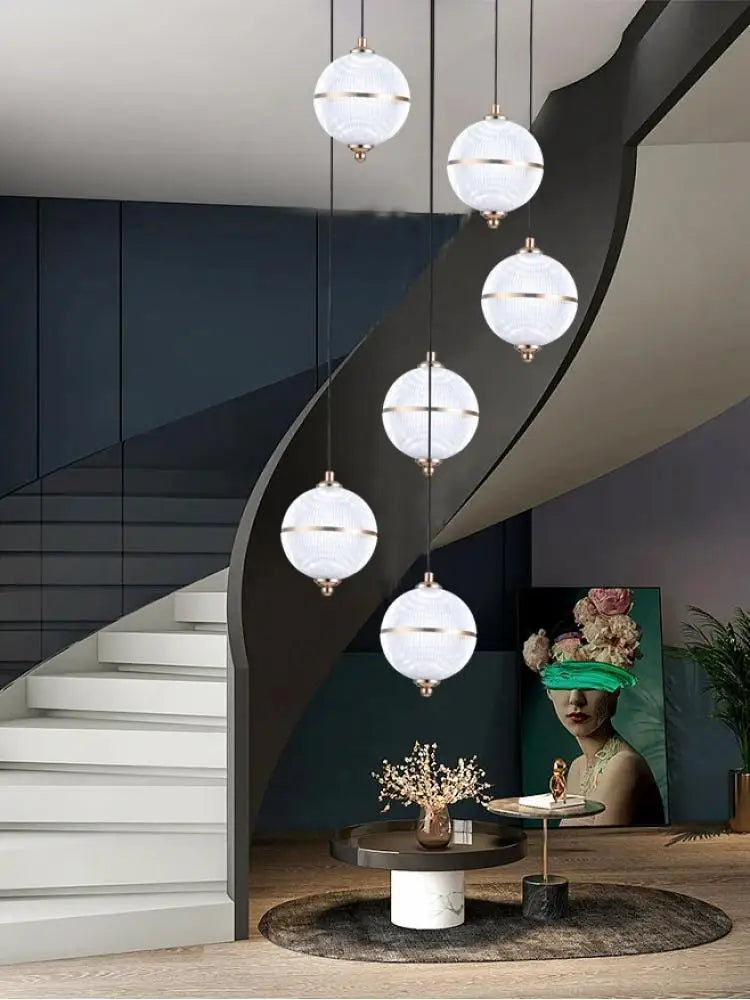 suspension boule acrylique moderne pour restaurant et bar - vue 4 sur 16