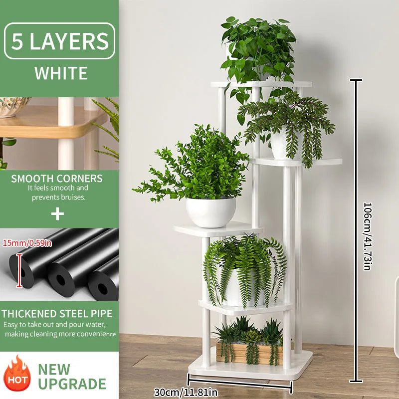 support en bois pour plantes et pots de fleurs intérieur - vue 12 sur 12