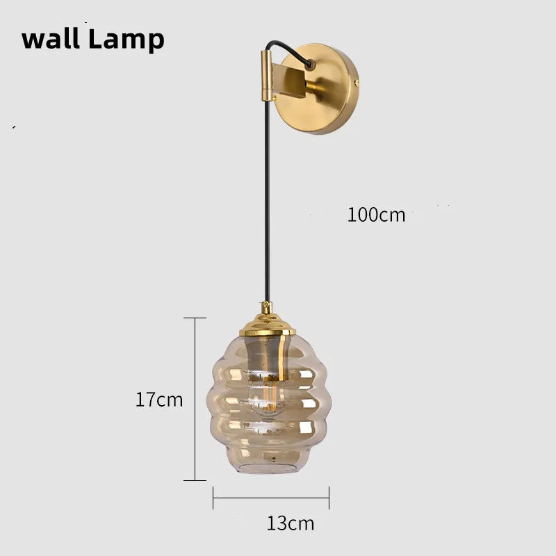 suspension moderne en verre teinté pour décoration intérieure - vue 16 sur 24