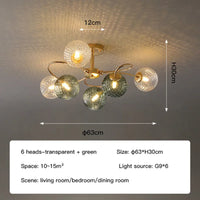 Multicolour LED chandelier for modern decorative interiors