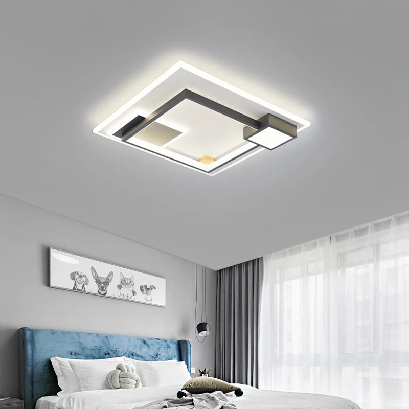plafonnier led rectangulaire minimaliste nouvelle collection 2022 - vue 6 sur 11
