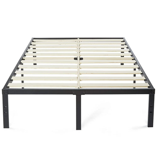 Bed Frame 16 Inch, Heavy Duty Bed Frame with Wooden Slats, 16 Inch Mattress Foundation/No Box Spring Needed - vue 3 sur 8