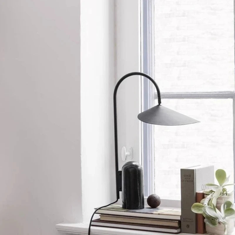 Lampadaire en marbre et pierre réglable - vue 5 sur 18