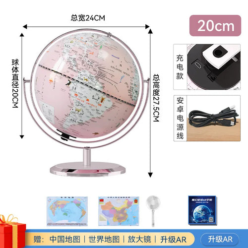 globe terrestre intelligent rotatif avec carte géographique décoratif éducatif