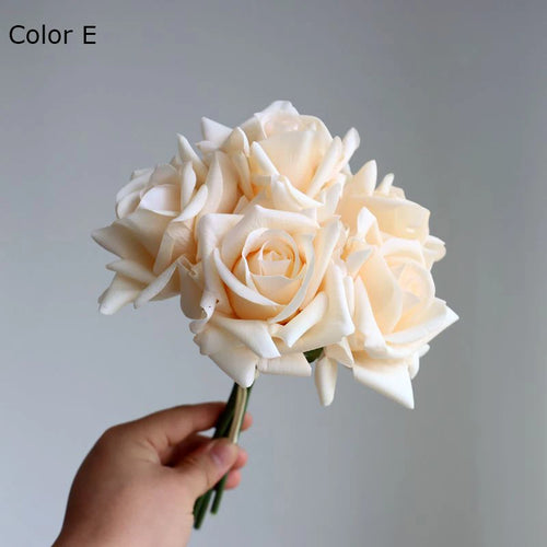 Realistic artificial rose bouquet for weddings and decoration - vue 12 sur 15
