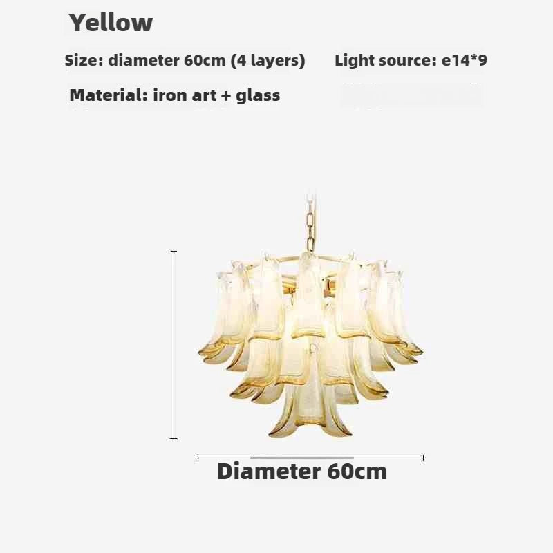 Modern Luxury Hardware Glass Chandelier Suitable for Villa Living Room Art Exhibition Hall, Hotel Bedroom Decoration Lighting - vue 8 sur 9