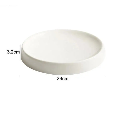 Assiettes céramique rondes style japonais pour repas