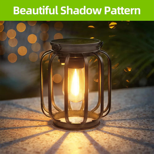 lanterne solaire à led avec capteur lumière pour jardin extérieur