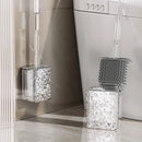 Luxury Glacier Pattern Toilet Brush, Household Toilet Brush With No Dead Angle, Bathroom Toilet Cleaning Tool, Wall-mounted Toil