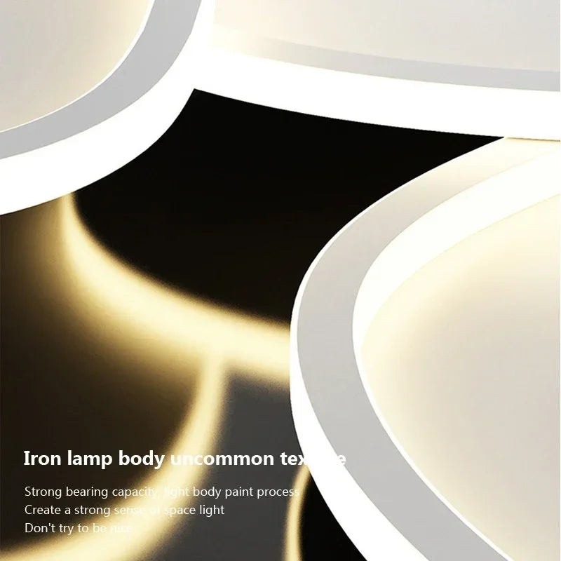plafonnier nordic led rond pour décoration intérieure luminaire - vue 7 sur 10
