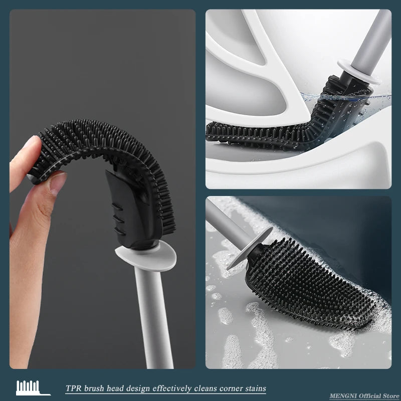 brosse de toilette luxe murale nettoyage rapide accessoires salle de bain - vue 7 sur 12