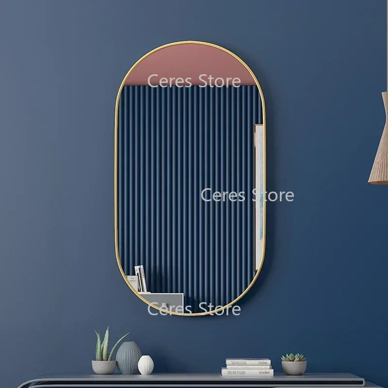 miroir décoratif suspendu pour salle de bain et maquillage - vue 8 sur 8