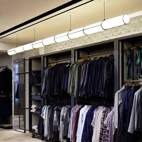lustre rétro minimaliste design italien avec lampes suspendues acrylique