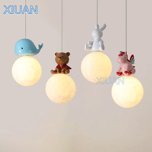 suspension design animal pour enfants cheval ours lapin baleine