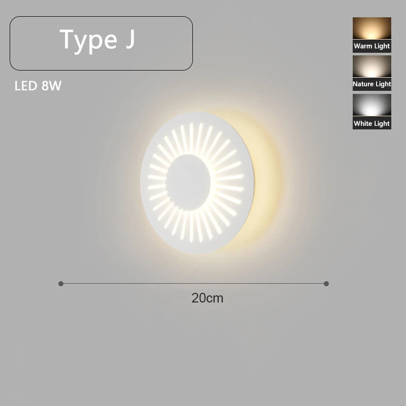 applique murale led blanche à différentes formes ludiques - vue 16 sur 16