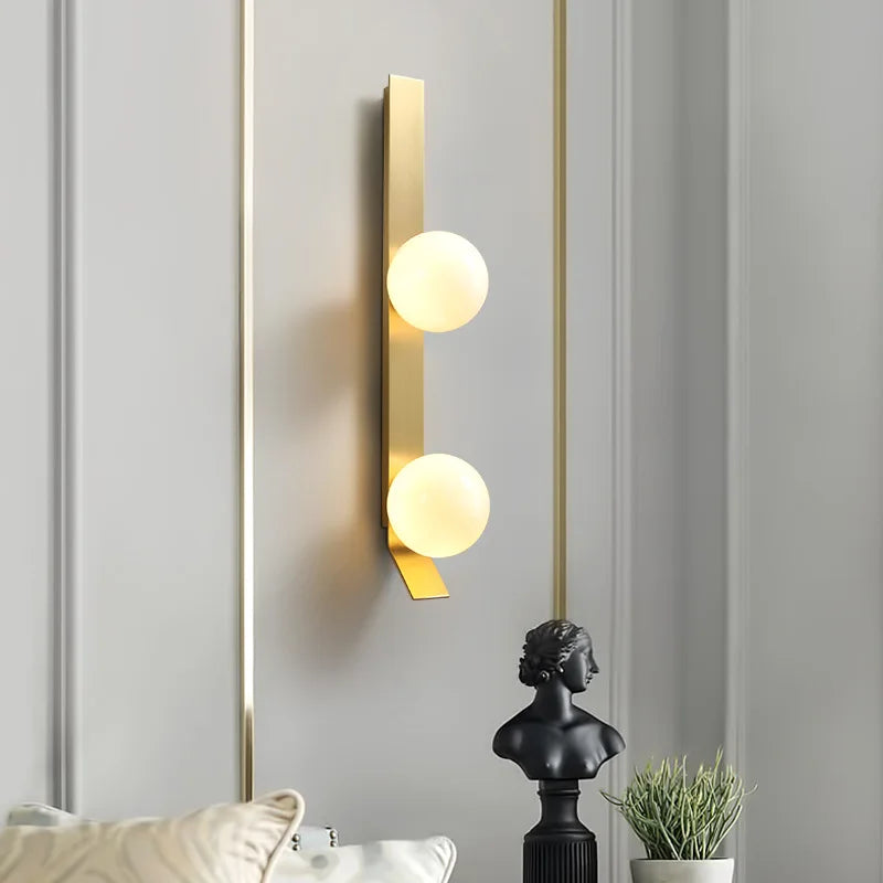 applique murale moderne en verre et métal pour intérieur de luxe