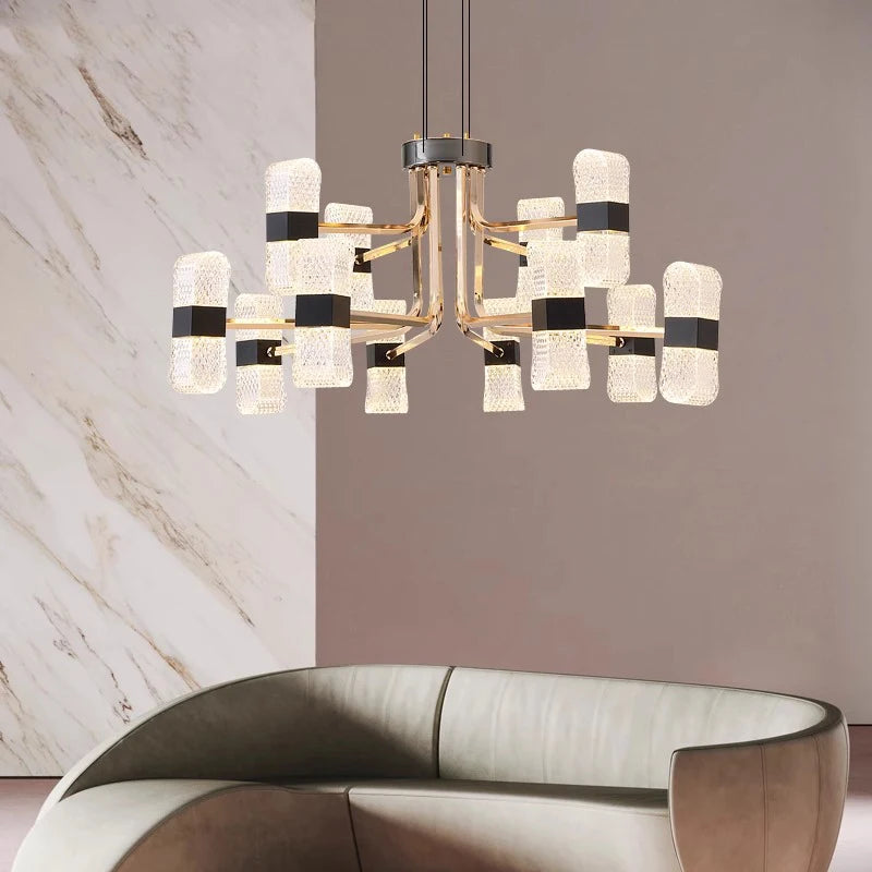 lustre décoratif éclairage intérieur lampes suspendues fantaisie - vue 4 sur 9