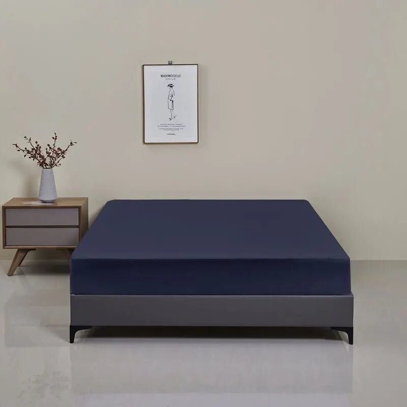 Safe Waterproof Mattress Protector, Soft Comfortable Breathable Solid Color Bedding Mattress Cover Fitted, Machine Washable - vue 8 sur 14