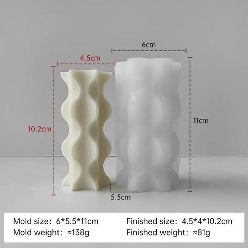 moule silicone bougie aromatique cylindrique pour résine et plâtre - vue 10 sur 20