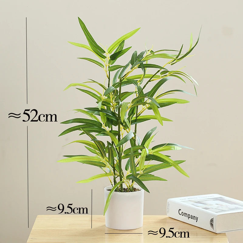 plante artificielle en pot bambou monstera pour décor bureau et maison - vue 8 sur 14