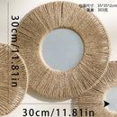 Round Decorative Wall Mirrors Farmhouse Circle Mirror with Hemp Rope Boho Mirrors for Bedroom, Bathroom, Living Room Decor Gift