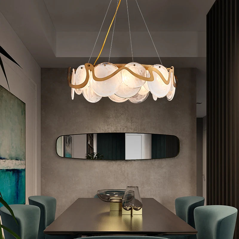 Suspension en verre style nordique post-moderne luxueux 2023 - vue 7 sur 10