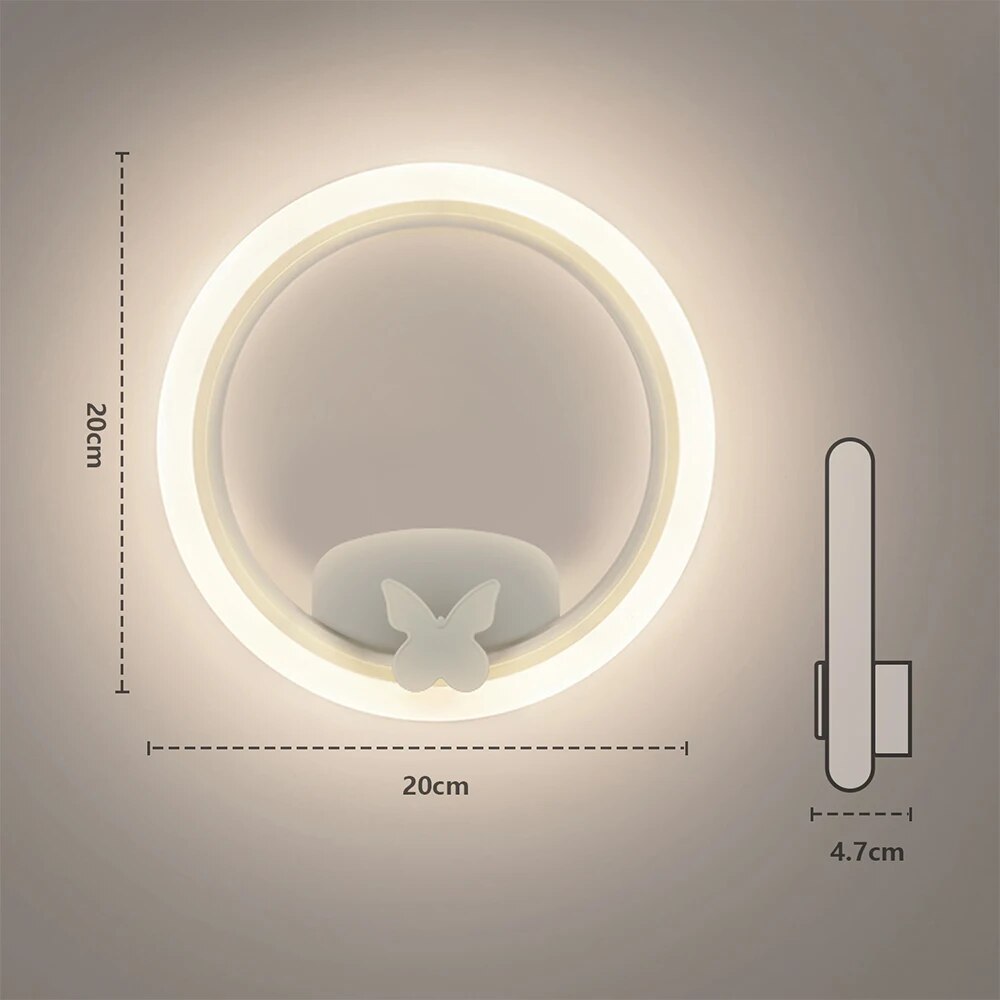 Applique murale moderne led acrylique salon intérieur chambre décoration - vue 8 sur 12