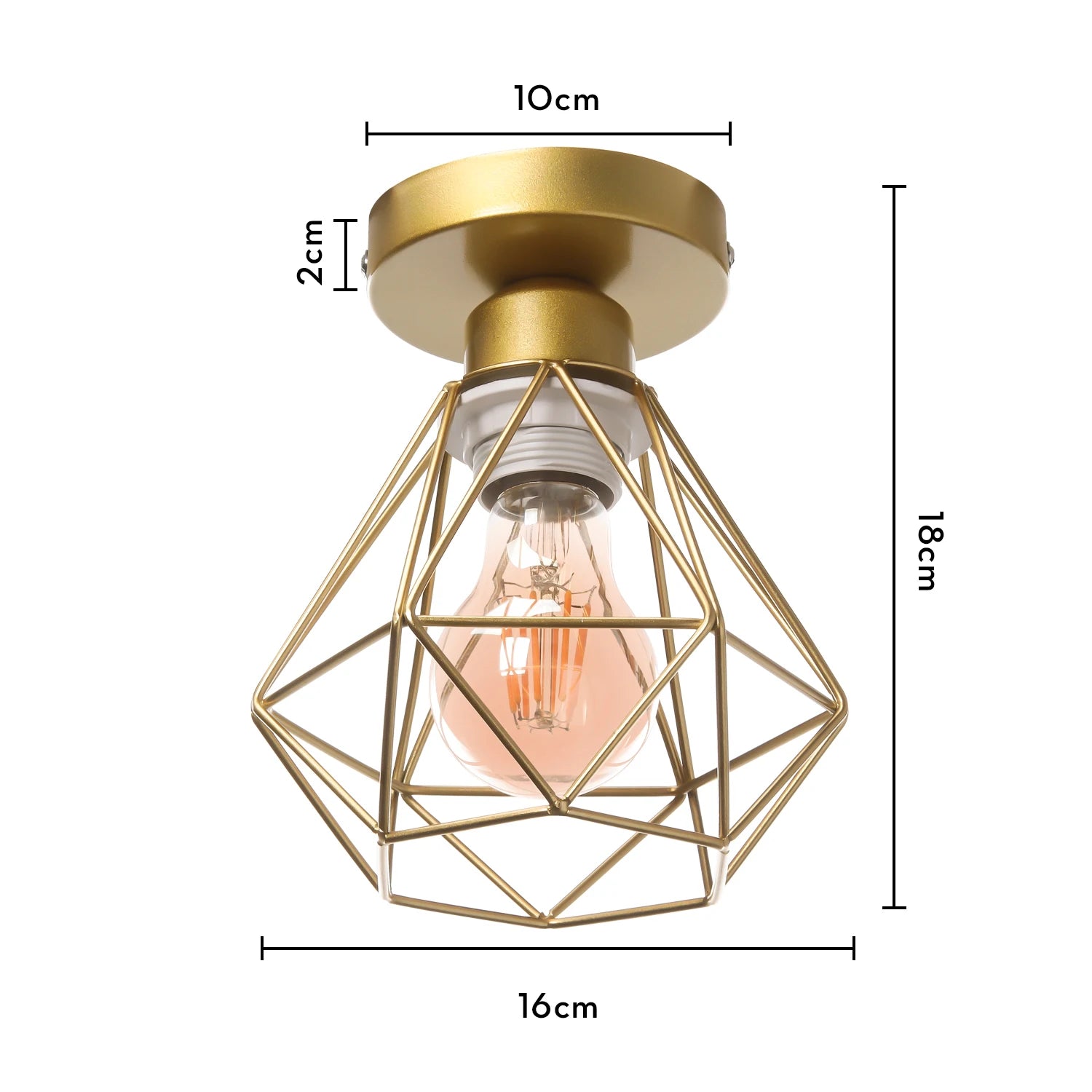 plafonnier encastré rustique industriel vintage en métal pour intérieur créatif - vue 18 sur 20