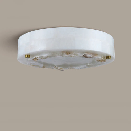 plafonnier luxueux en marbre naturel suspendu grand luminaire - vue 3 sur 9