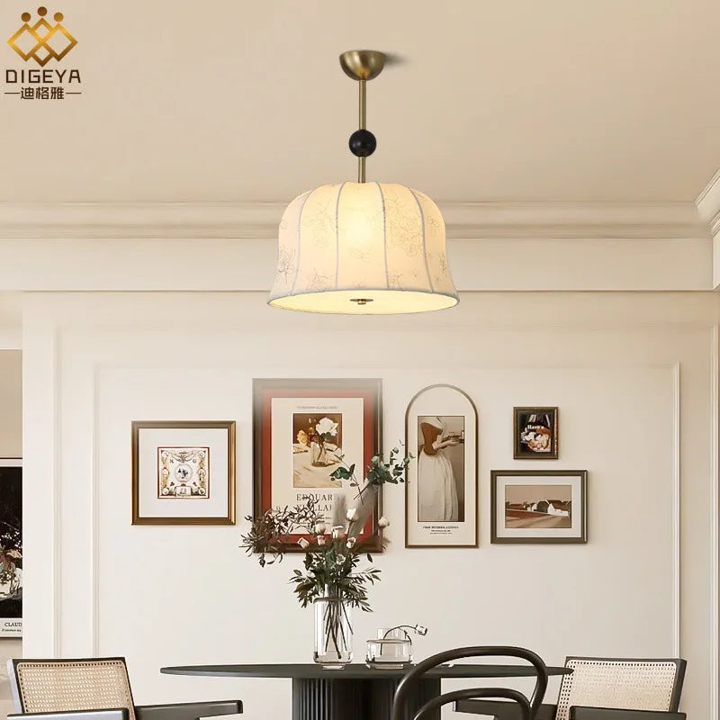 Lustre nordique en tissu pour éclairage moderne
