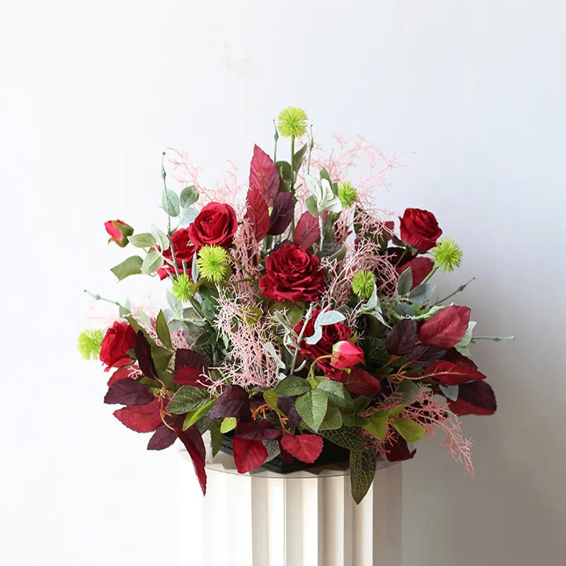 boules de fleurs artificielles en soie pour décoration de mariage et photo - vue 14 sur 22