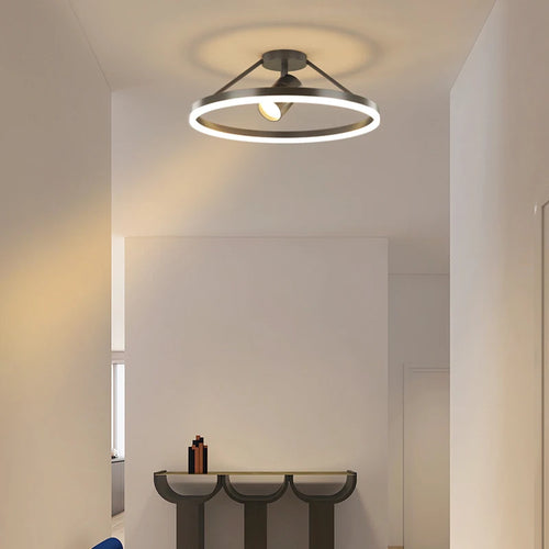Modern minimalist ceiling light with nordic round spotlight - vue 2 sur 10